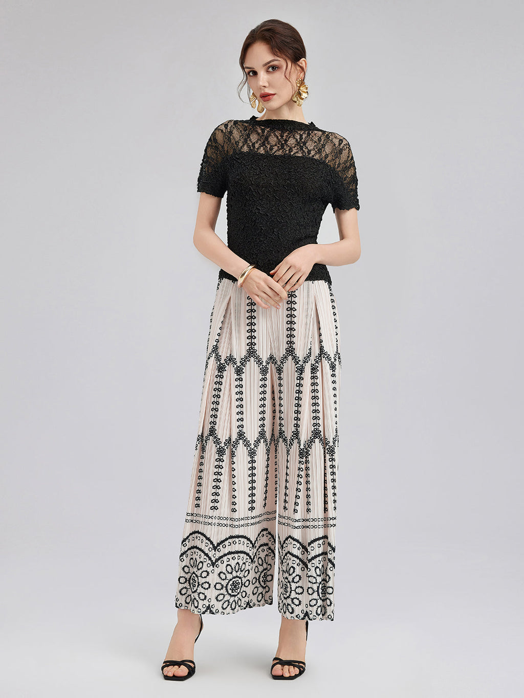 New Arrival Bohemian Pleated Set