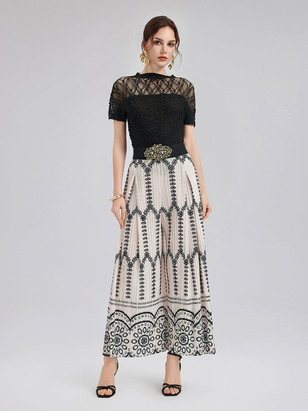 New Arrival Bohemian Pleated Set
