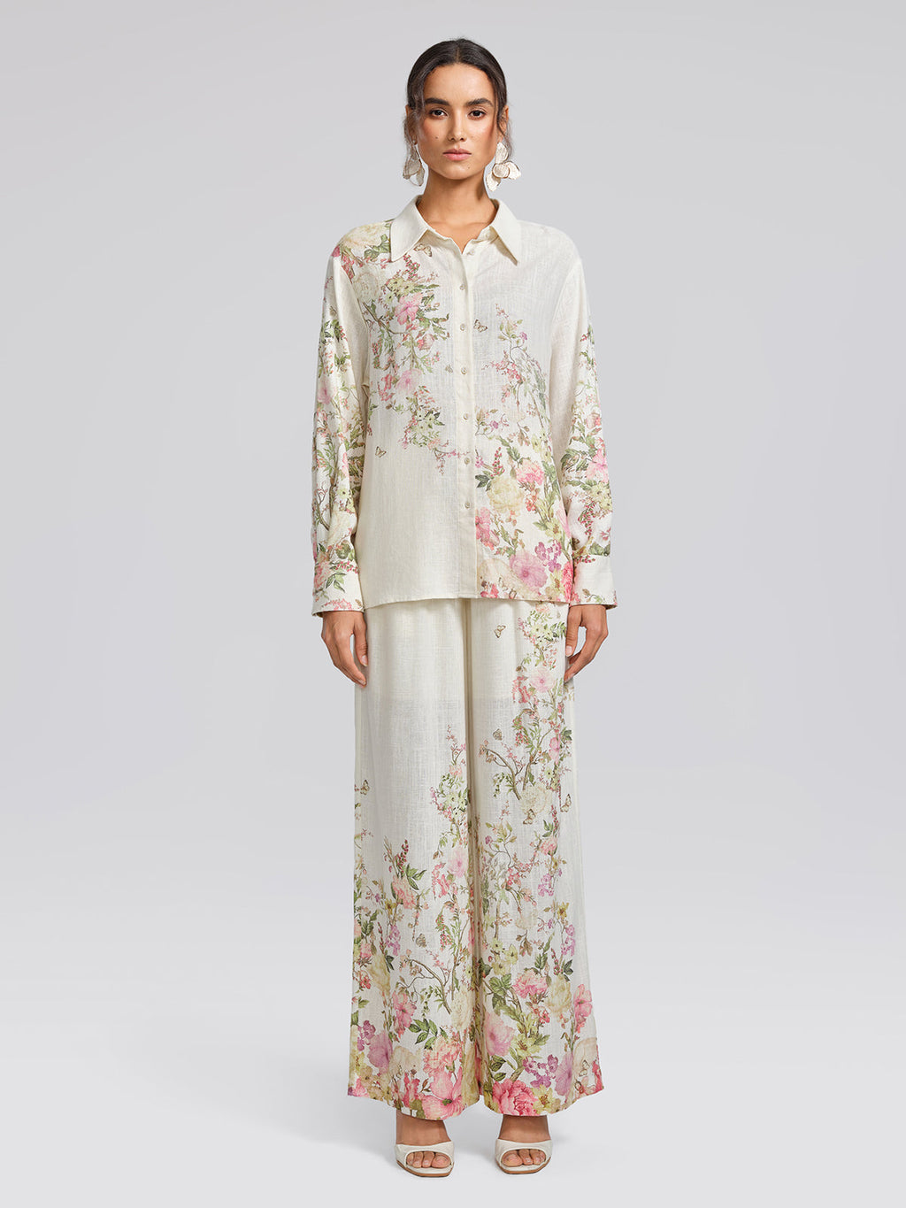 Cotton Linen Printed Breathable Shirt