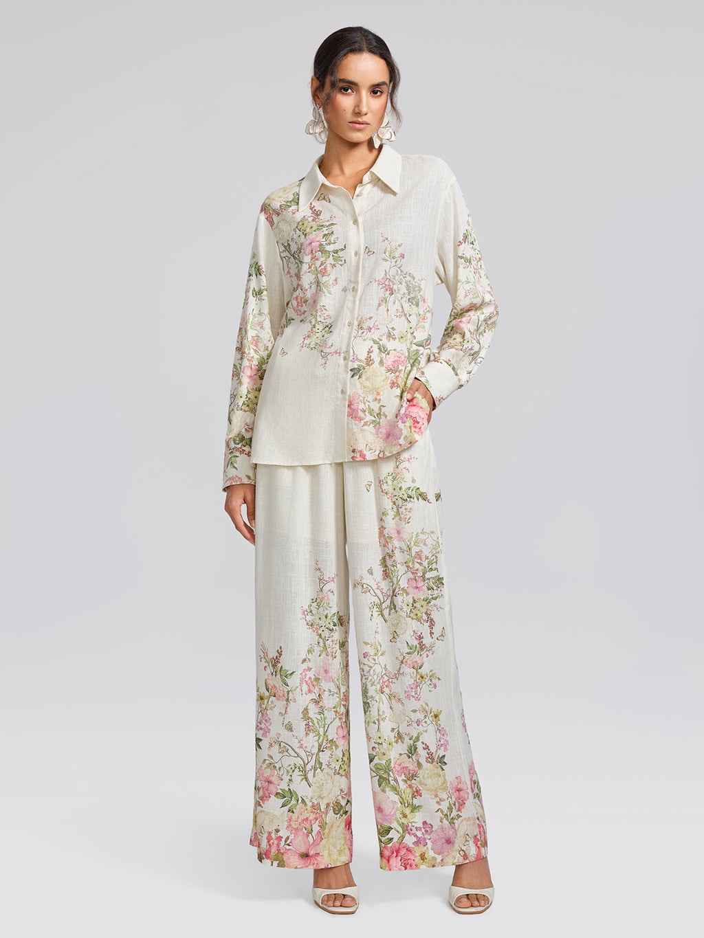 Cotton Linen Printed Breathable Shirt