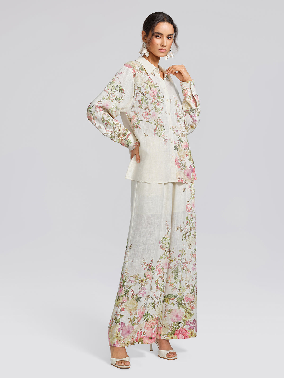 Cotton Linen Printed Breathable Shirt