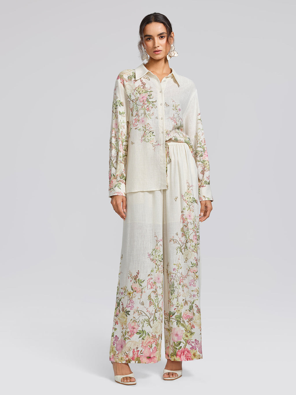 Cotton Linen Printed Breathable Shirt