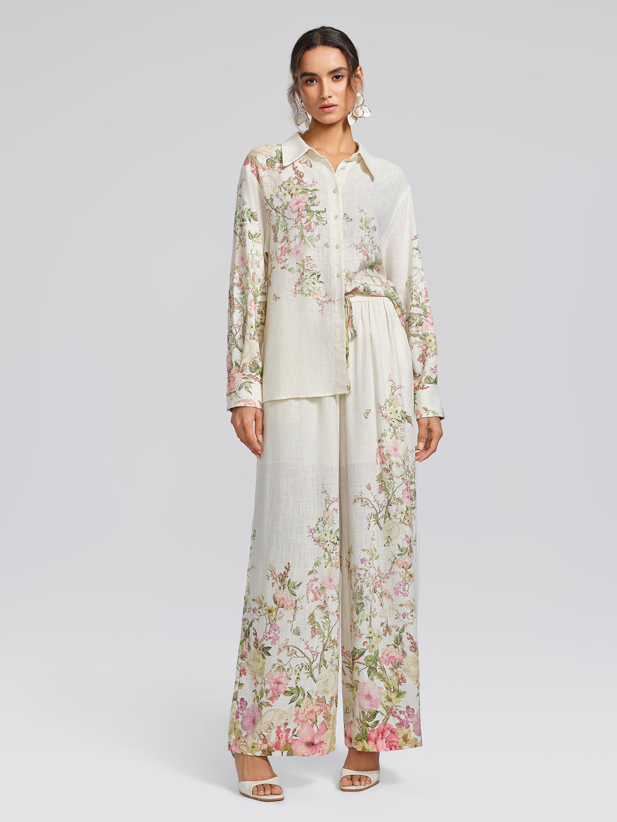 Cotton Linen Printed Breathable Shirt