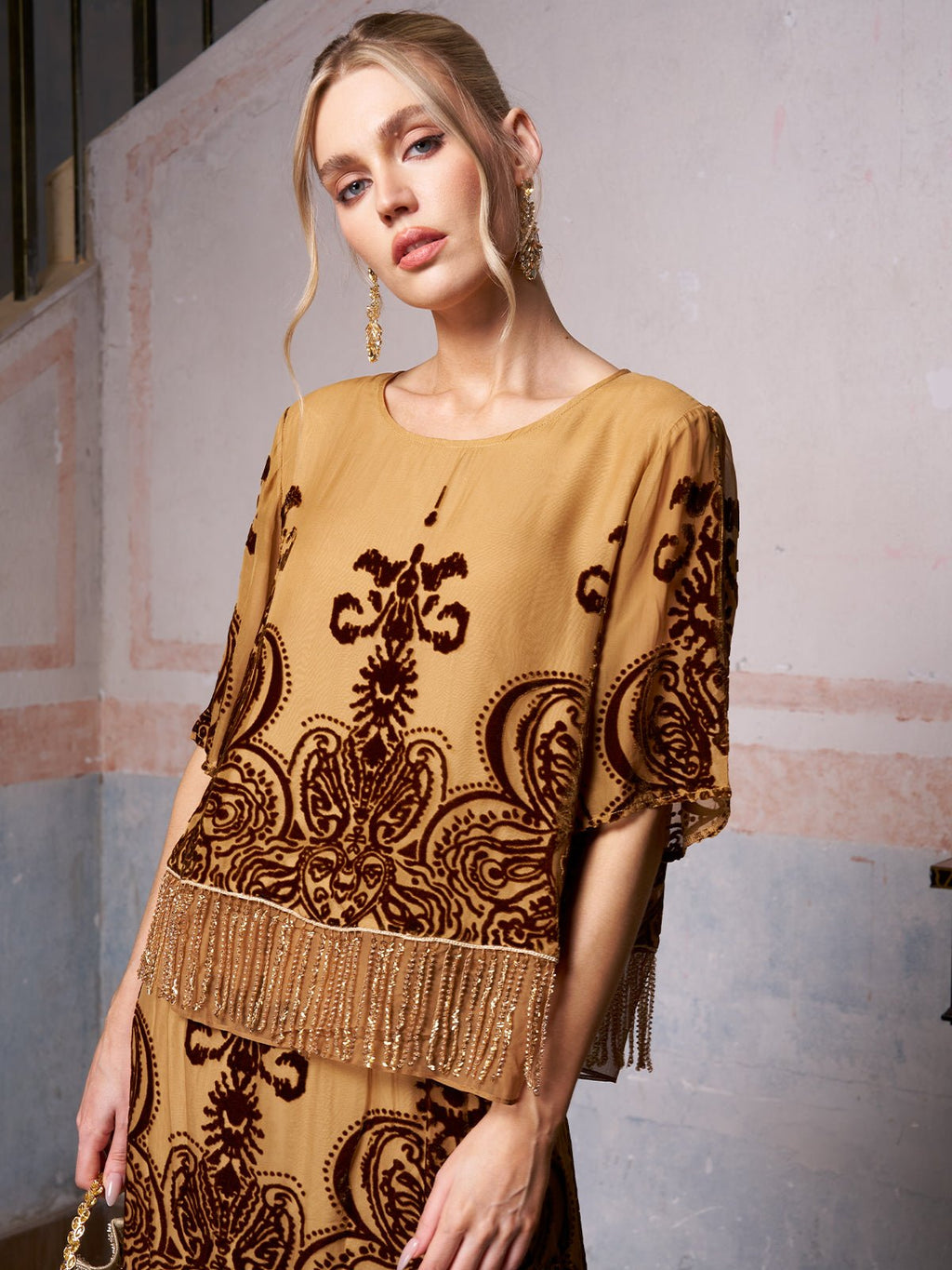 Baroque Velvet Fringe Set