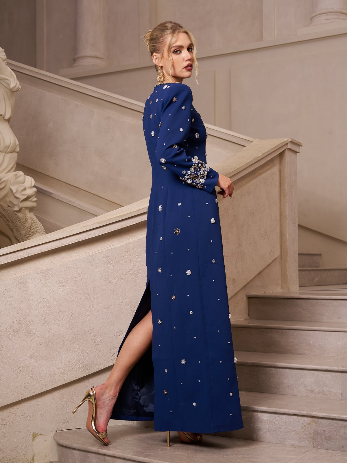 Crystal & Pearl Evening Gown