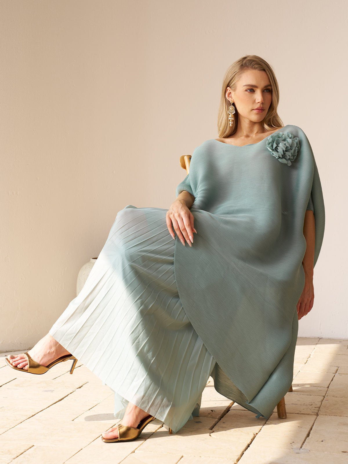 Pleated Floral Appliqué Set