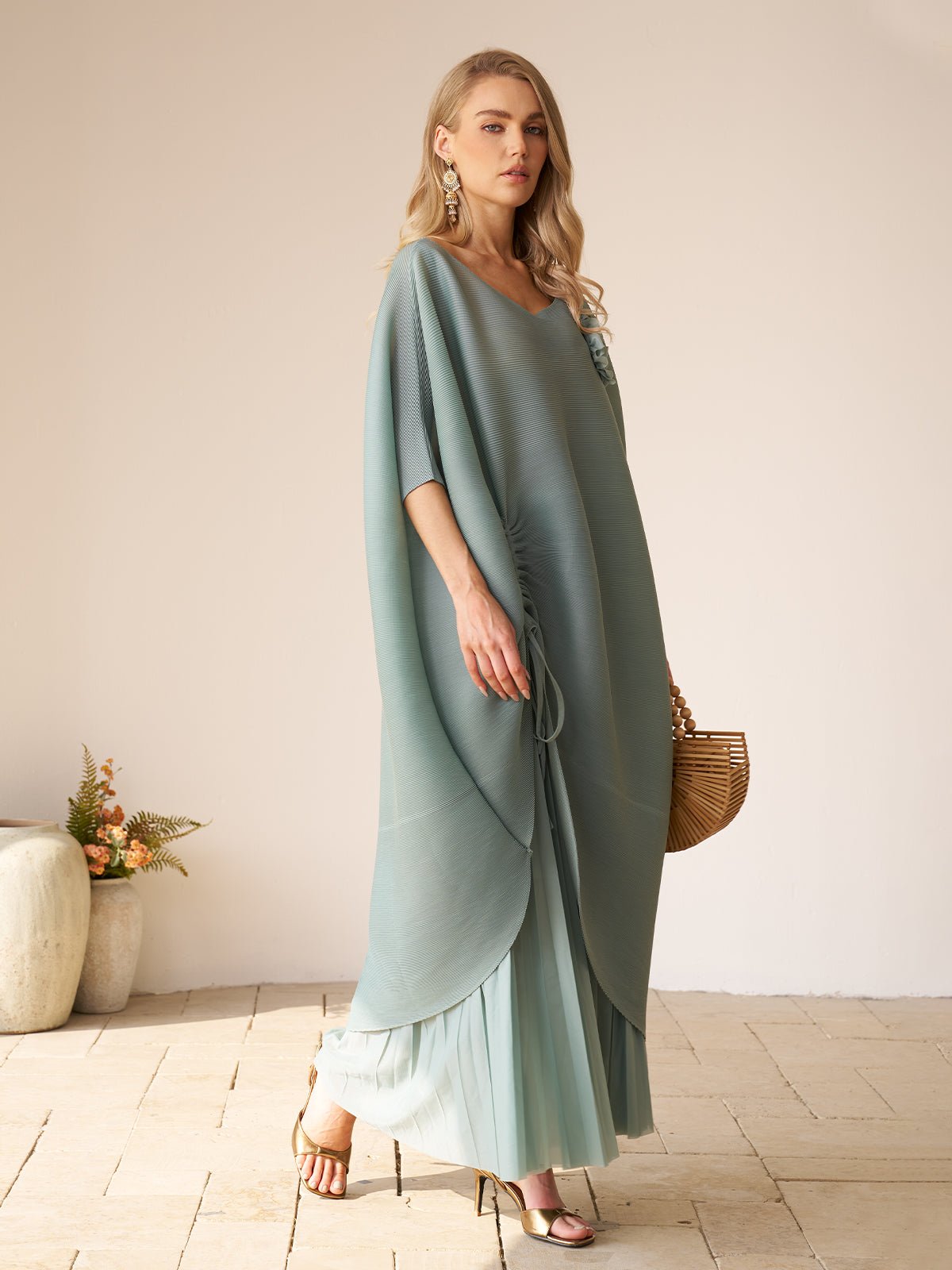 Pleated Floral Appliqué Set